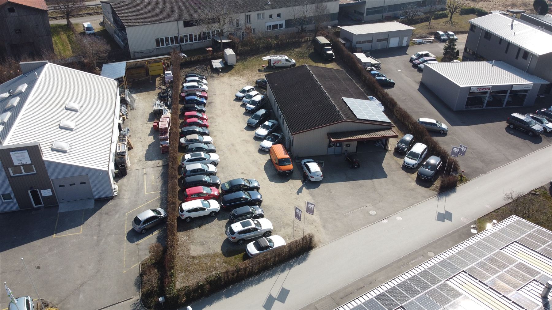 Vue aérienne du site Raaleks à Avenches